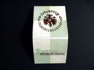 Frankfort Intercontinental matchbook match  