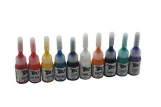 Complete tattoo Kit 2 Machine Guns color Inks supply needles set 