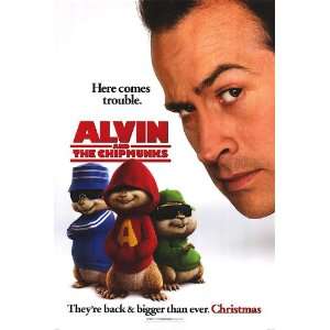  Alvin and the Chipmunks Single Sided 27x40 Original Movie 