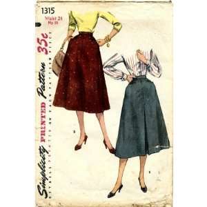   Sewing Pattern Misses Flared Skirt Waist 24 Arts, Crafts & Sewing