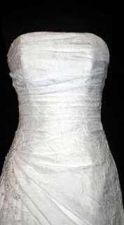 Org$758 Maggie Sottero Diamond White 10 Informal Wedding Bridal Dress 