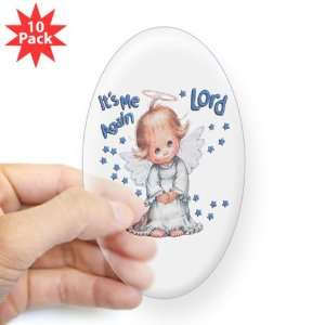  Sticker Clear (Oval) (10 Pack) Its Me Again Lord Prayer 