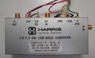 Harris Farinon 5.9 7.0 GHz Low Noise Converter  