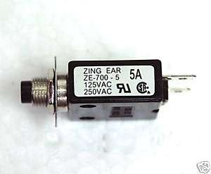 pcs 5A Circuit Breaker ZE 700 5 125/250VAC ZING EAR  