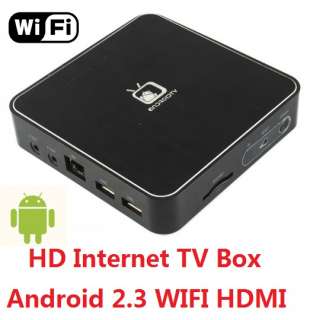  HD 1080P Flash Video Player Internet TV Box WIFI HDMI Black  
