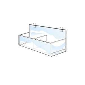  Acrylic Double Display Bin For Pegboard  14L X 4 1/2W X 