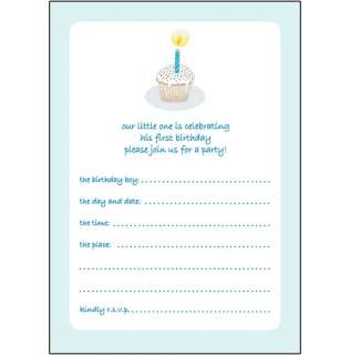 Pack of 10 Childrens Birthday Party Invitations, 1 Year Old Boy   BPIF 