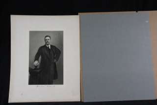   ANTIQUE 1901 PHOTOGRAVURE THEODORE ROOSEVELT 26TH PRESIDENT OF THE USA