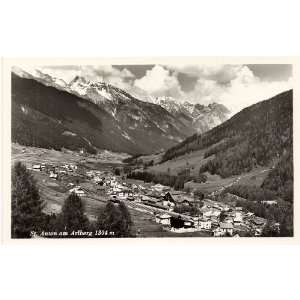 1950s Vintage Postcard Panoramic View of St. Anton am Arlberg Austria
