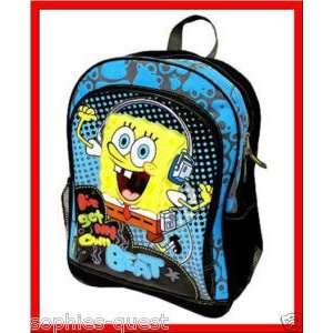    SpongeBob LARGE Backpack 3 D Ive Got MY OWN BEAT Toys & Games