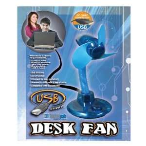  USB Universe USB Powered Desk Fan, Blue: Electronics
