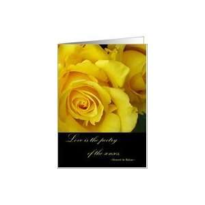  50th Wedding Anniversary, Yellow Roses Card Health 