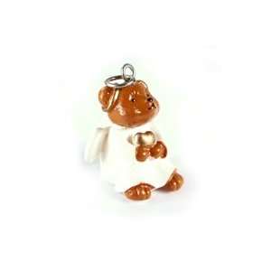  Roly Polys 3 D Hand Painted Resin Cute Angel Bear Charm 