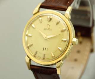 VINTAGE OMEGA SEAMASTER OLYMPIC XVI 18K SOLID YELLOW GOLD AUTOMATIC 