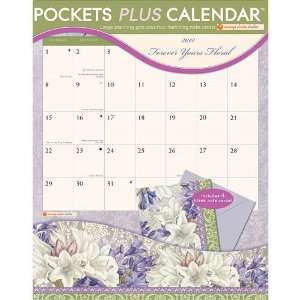  Forever Yours Floral Pockets PLUS Wall Calendar 2012 (Size 