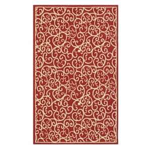  Veranda Red 5X7 Pp Acrylic Hook Rug