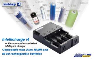   i4 Intellicharge Universal Battery Charger CR123A 26650 18650 AA AAA