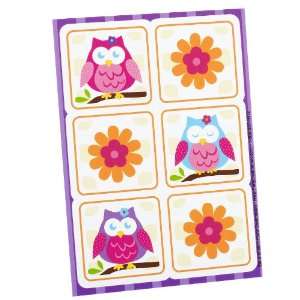  Owl Blossom Sticker Sheets (4) Party Supplies: Toys 