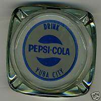 1960s Pepsi Cola Advertising Ashtray from Yuba City CA  