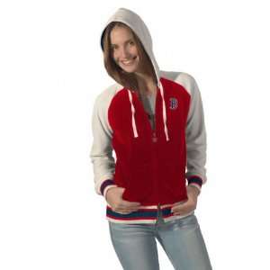  Boston Red Sox Womens Velour Cheer Hoodie from Touch by 