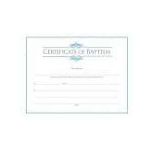  Certif Baptism w/Blue Foil Emboss (Package of 6 