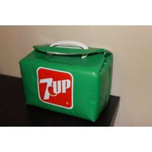  Vintage Vinyl 7UP Cooler Tote Green, Red and White 