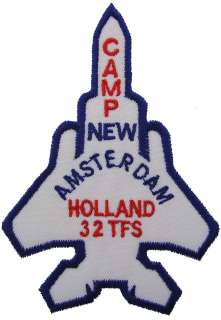 USAF 32 TFS CAMP NEW AMSTERDAM F 15 AIR FORCE PATCH  