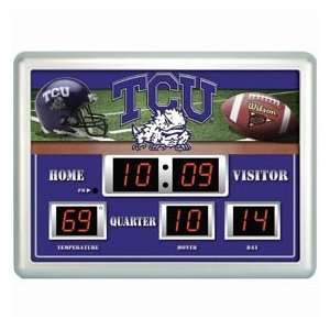    TCU Horned Frogs Clock   14x19 Scoreboard: Sports & Outdoors