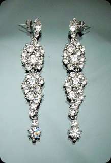 Vintage Swarovski Crystal Chandelier Bridal Earrings 3  