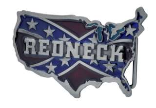 Redneck USA Flag Belt Buckle Southern Pride Rebel Confederate #2 