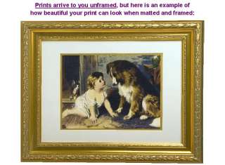 CANT YOU TALK? Victorian BABY Collie CANVAS Art LARGE  