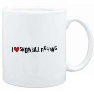  Mug White  Snowball Fighting I LOVE Snowball Fighting 