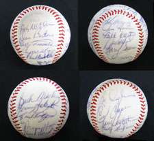 1979 Milwaukee Brewers Team signed Baseball 23 sigs  