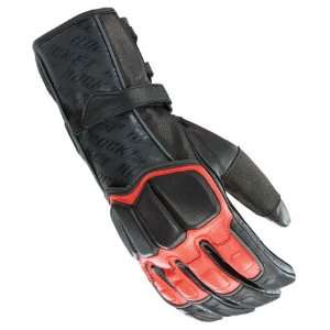   Mens Leather Motorcycle Gloves Red/Black Small S 1056 8102 Automotive
