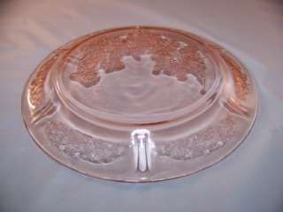 FEDERAL GLASS CO SHARON CABBAGE ROSE PINK DINNER PLATE  