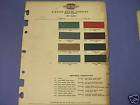 1953 Mercury Rinshed Mason Paint Chip Colors and Codes  