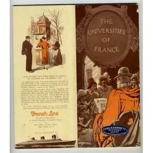  The French Line Universities of France 1934 Booklet for 