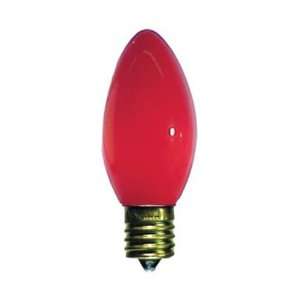 Watt Ceramic Red C9 Light Bulb / Intermediate Base / Incandescent 