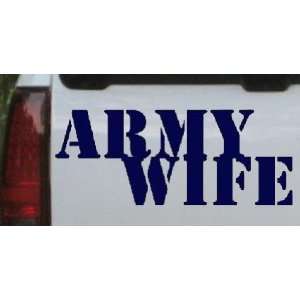 Navy 50in X 20.8in    Army Wife Military Car Window Wall Laptop Decal 