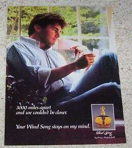 1980s Wind Song perfume Prince Matchabelli AD  cute guy  
