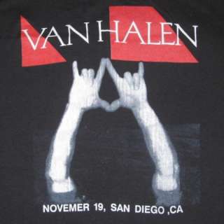 SAN DIEGO 1 DATE ONLY@ VAN HALEN 1988 VTG TOUR T SHIRT  