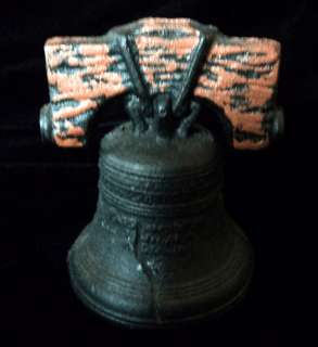 Vintage Cast Iron Liberty Bell Bank  