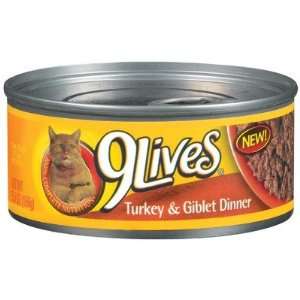  9 Lives 79100 00543 Turkey and Giblets Dinner Cat Food (24 
