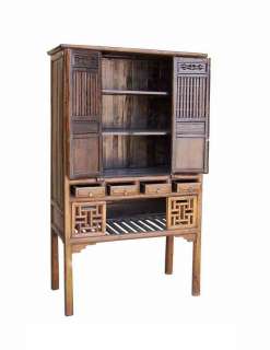 Vintage Chinese Ru Yi Kitchen Display Cabinet s1256  