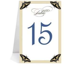  Wedding Table Number Cards   Butterfly Frame of Four In 