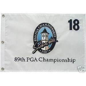 2007 PGA Southern Hills Tour Flag Authentic TIGER WOODS   Golf Flags 