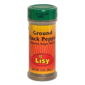 Lisy, Pepper Black Ground, 2 Ounce (12: Grocery & Gourmet Food