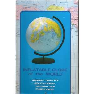 12 Inch Inflatable Globe of the World With Stand 