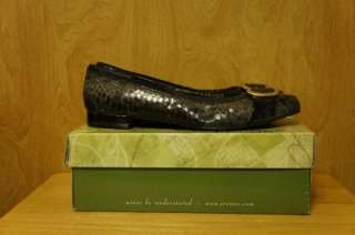 New $85 J RENEE Womens CHARLINE Dark Brown Snake Print Loafers Flats 