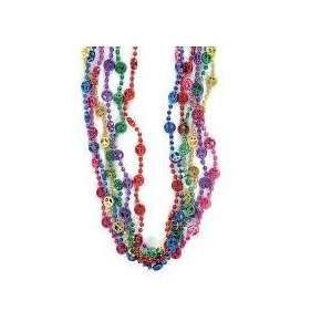  Mardi Gras Peace Sign Beads Necklace 33 inch (1 Dozen 